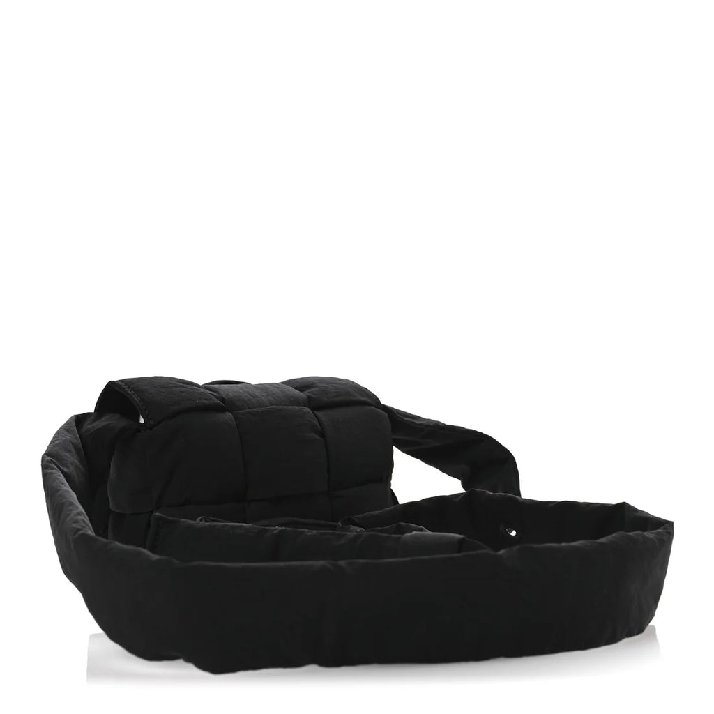 Bottega Veneta Nylon Intrecciato Padded Tech Candy Cassette Bag Black