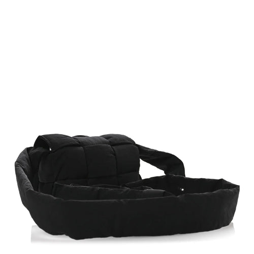 Bottega Veneta Nylon Intrecciato Padded Tech Candy Cassette Bag Black