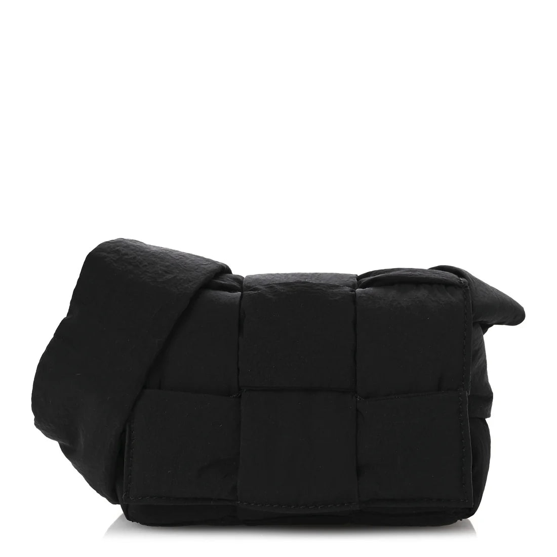 Bottega Veneta Nylon Intrecciato Padded Tech Candy Cassette Bag Black